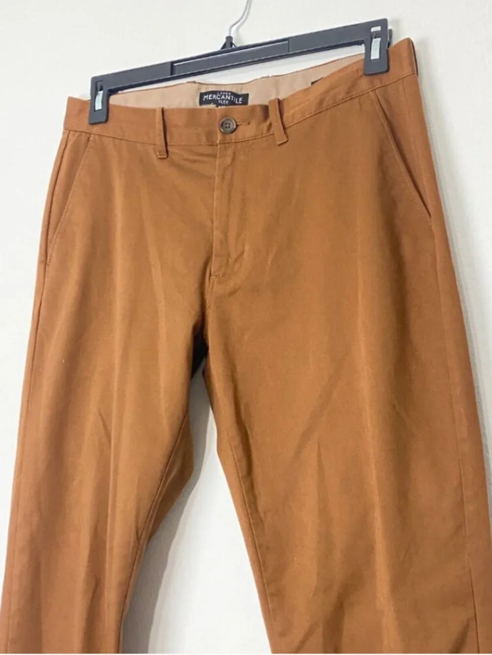 J. Crew Men Mercantile Flex Chino Pants Rust Straight Leg Cotton Size 32 x 32